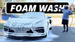 Step-by-step Guide To Car Detailing - C8 Corvette (Exterior Foam Wash)
