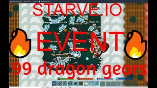 Starve.io-FIGHTING 99 DRAGON GEARS !! BIG DRAGON-PVP SW EVENT !!!  