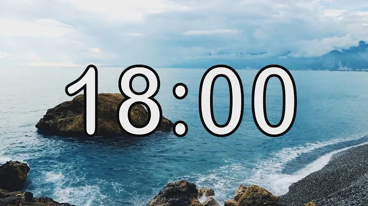 18 minute timer with Calm and Soft Music and sea wave cinematic background