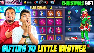 Rarest Winter Bundle Gifting to Noob Brother 😱 Prank Gone Wrong Must Watch 😱 - Garena Free Fire