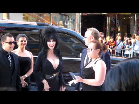 Cassandra "ELVIRA" Peterson arrives at the World Premiere of "Frankenweenie" in Hollywood, CA