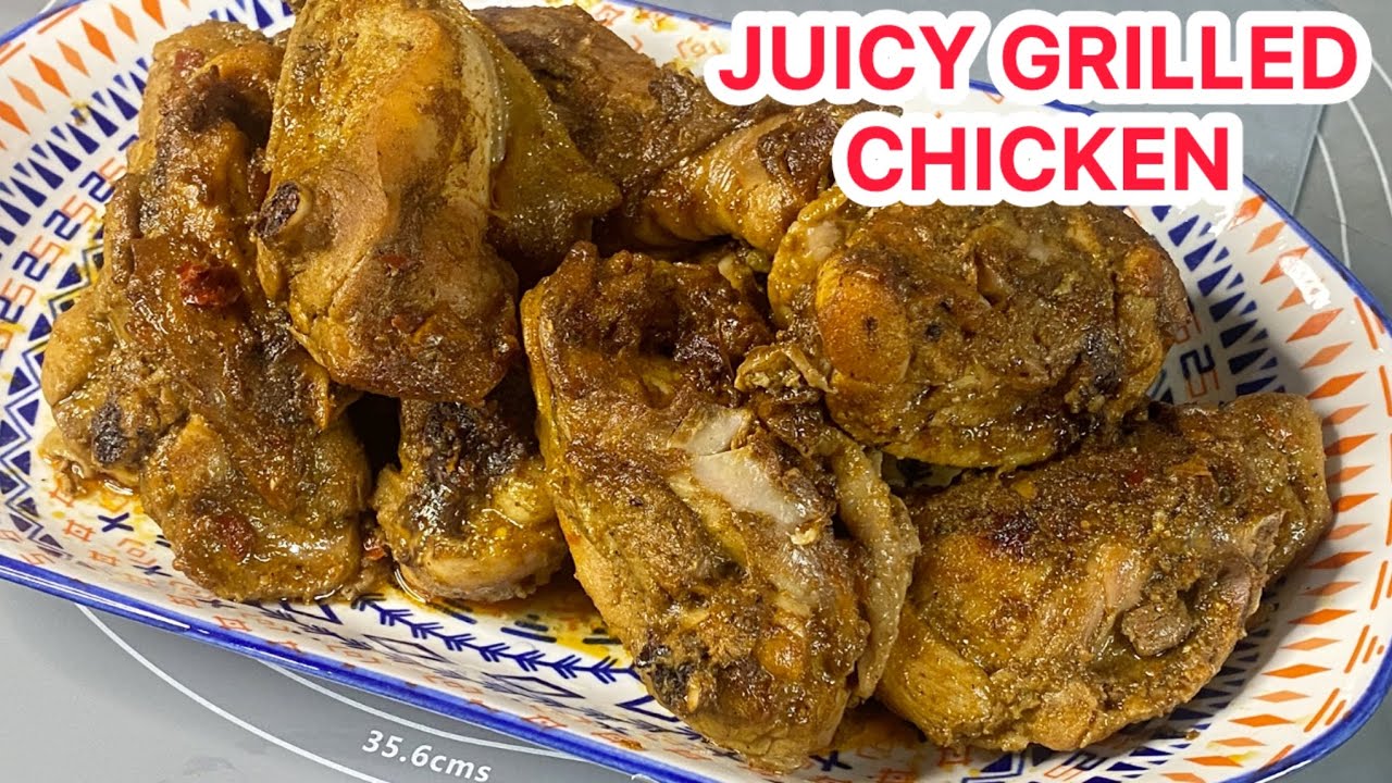THE SECRET TO TENDER AND SPICY GRILLED CHICKEN // HOW TO GRILLED CHICKEN GHANA STYLE 