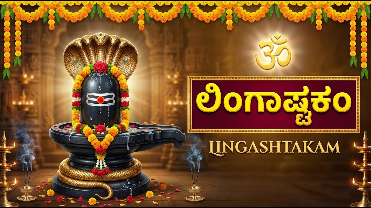 ಲಿಂಗಾಷ್ಟಕಂ | Lingashtakam Kannada With Kannada Lyrics | Monday Special Shiva Bhakti Songs Kannada