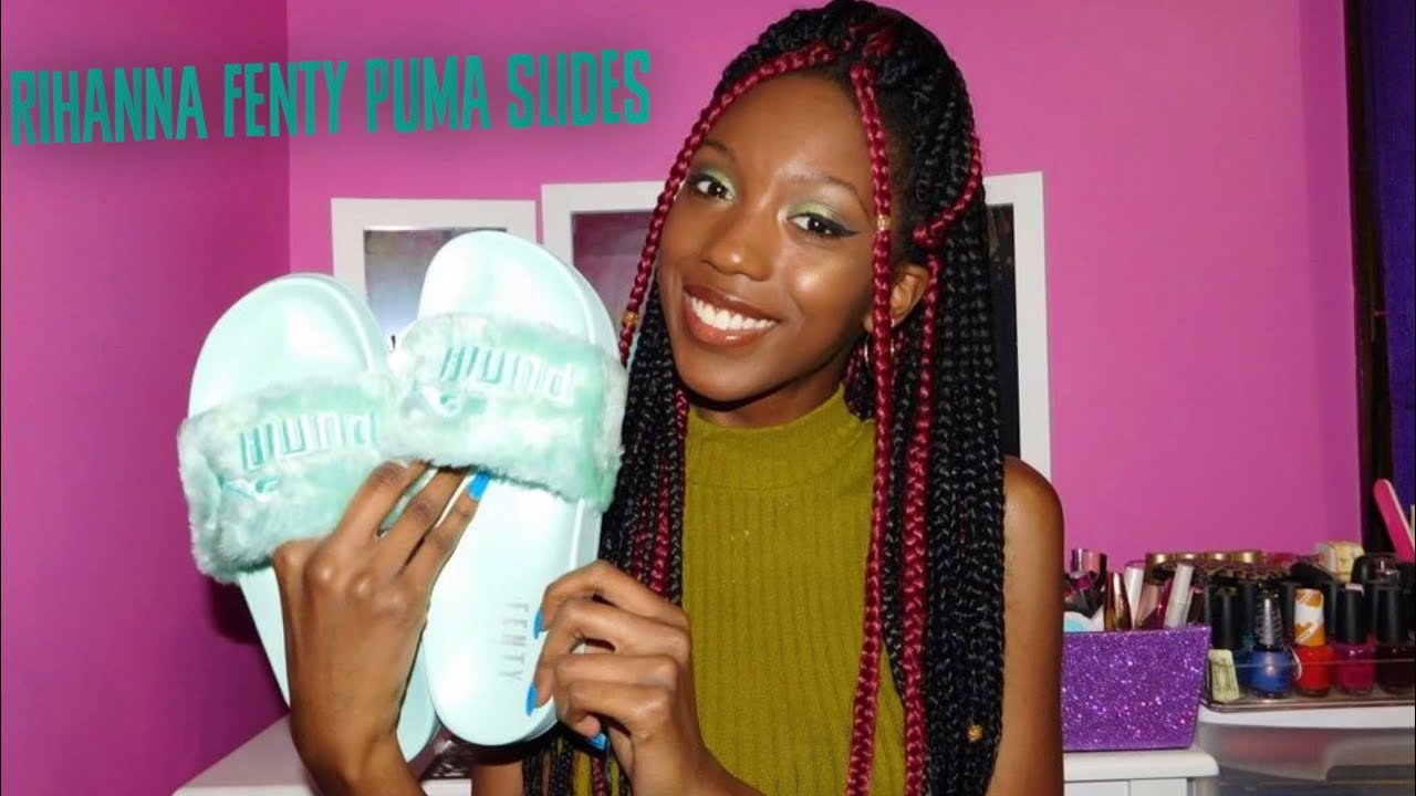 GETTING MY RIHANNA FENTY PUMA FUR SLIDES FOR 1/2 PRICE! |Review