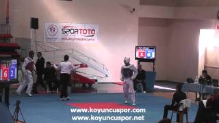 5003 74kg Konya vs Diyarbakır (Büyükler Türkiye TKD Şampiyonası 2014)