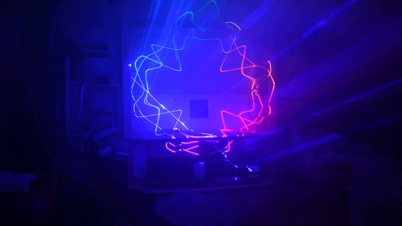 Working on laser light show YouTube