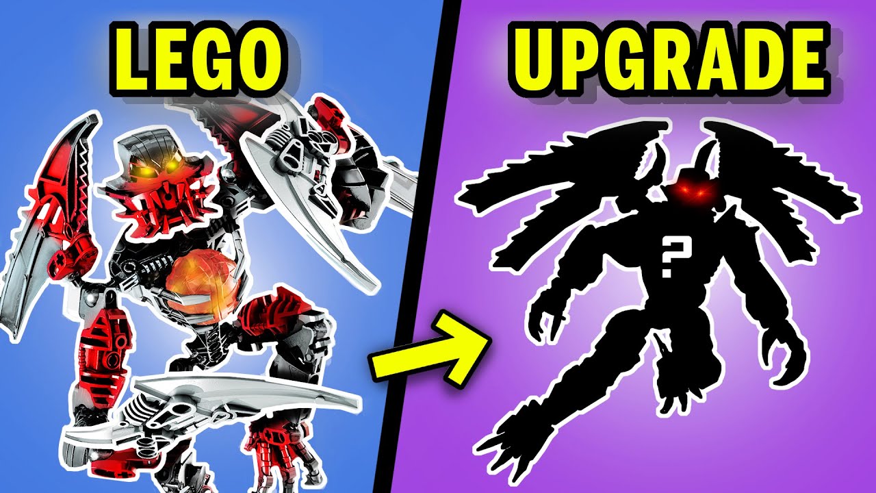 Использование деталей LEGO от ANTROZ для создания самодельных моделей Bionicle.