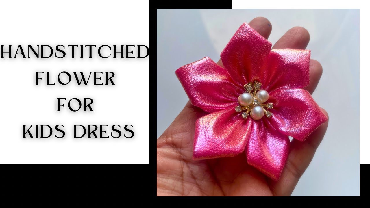 Simple fabric flower for kids dress|Enjoy Learning Crafts Tamil