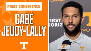 Tennessee football DB Gabe Jeudy-Lally speaks to media during Vols fall camp I Tennessee Volunteers
