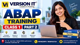 ABAP Training in Hyderabad | Class 1 Part 2 | Practical ABAP Concepts | Version IT