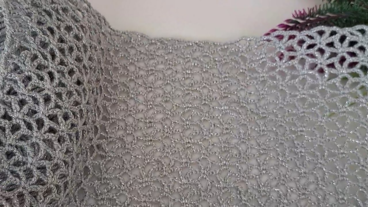 Yazlık file kazak ,tunik ,yelek,şal,etolşallar için tığ işi örgü modeli #yazlıkelbise