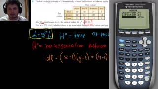Ch. 11 - χ²  Chi Square sample question (IB Math Studies)