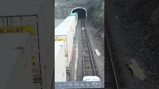 Hi-rail truck passes ns intermodal