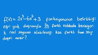 Yk Doğrusuyla 3 Farkli Noktada Kesi̇şmek Ürev Grafikleri