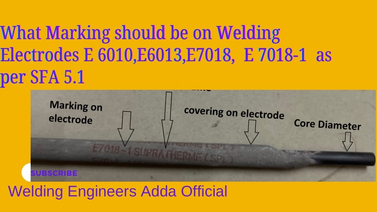 Welding Electrodes Identification Marking on E 7018/E7018-1/E6013 - YouTube