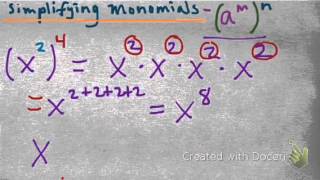 Simplifying Monomial Expressions (Property 2)