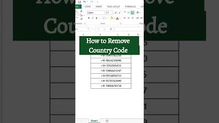 Remove +91 or Any Country Code to All Numbers in Excel | How to Remove Country Code in Excel #excel