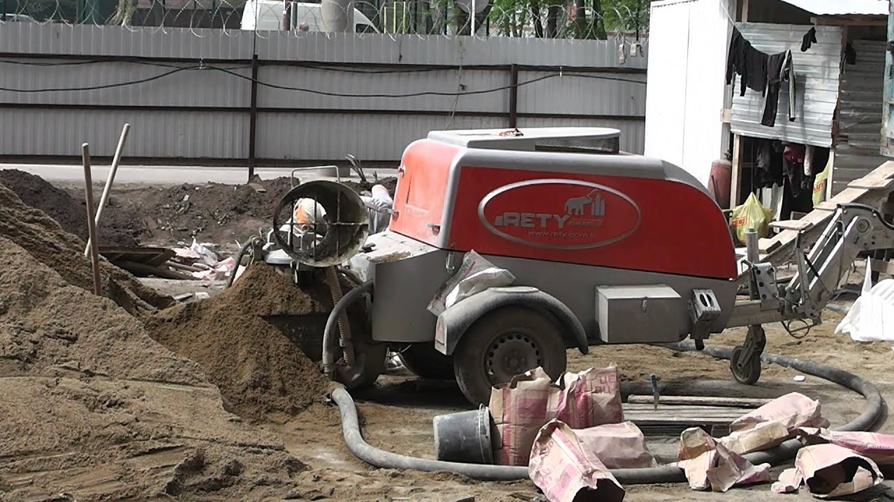 Растворонасос, пневмонагнетатель - YouTube