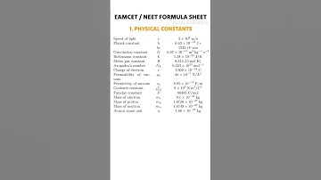 1. Physical constants | EAMCET | NEET | #physics #shorts