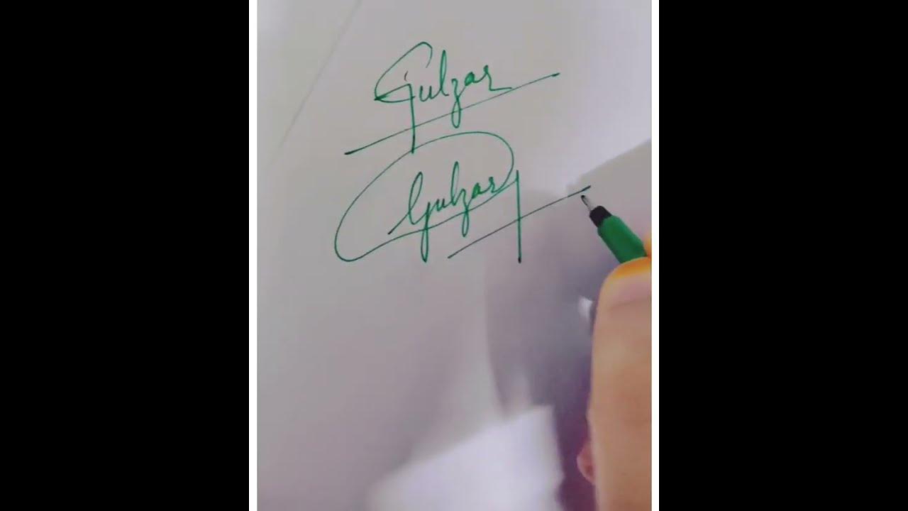 gulzar-aliza-name-signature-shorts-youtubeshorts-signatures-signs