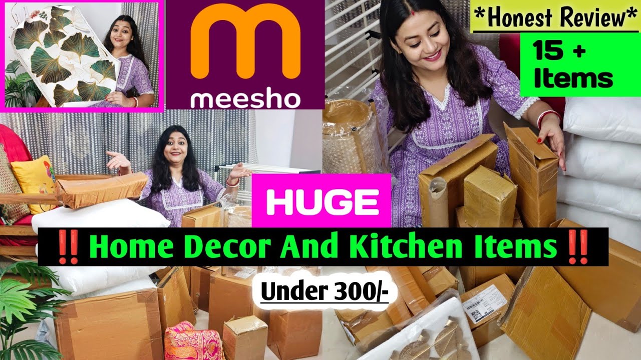 *HUGE* Meesho Home Decor Haul under 300/ Must Have Meesho Kitchen