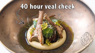 40 HOUR Braised veal or beef cheek dish | With delicious artichokes and lovage