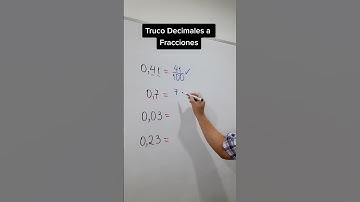 Cómo convertir decimales a fracciones - Matemática