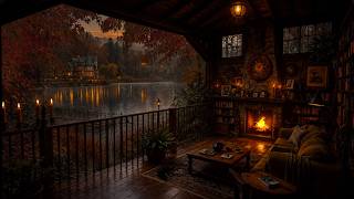 Autumn Rainfall Outside the Porch by the Lake (NO ADS)🔕🍂Cozy Ambience for Sleep, Study & Relax🍁