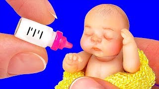 12 diy miniature baby hacks: cradle, rattle, bath and more!