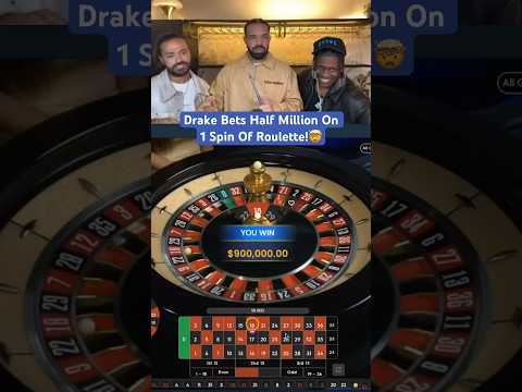 Drake Bets Half Million On 1 Spin Of Roulette! #drake #roulette #casino #maxwin #highroller #bigwin