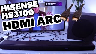 How To Do HISENSE HS3100 Soundbar Setup To Your TV With HDMI ARC