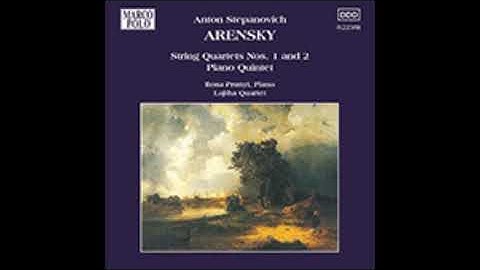 Anton Arensky : String Quartet No. 1 in G major Op. 11 (1888)