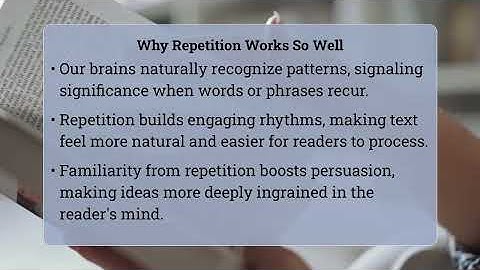 What Is The Effect Of Repetition On A Reader?