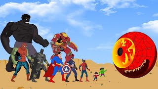 Team HULK &amp; SPIDERMAN: All characters Great War of the Eye of Death - Who Is Stronger |FUNNY CARTOON