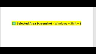 "How to Take a Selected Area Screenshot in Windows | Easy Shortcut!"