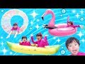 ★「９種類！色々な浮き輪やフロート乗り比べ！」in ラグナシア★Compare various floating rings★