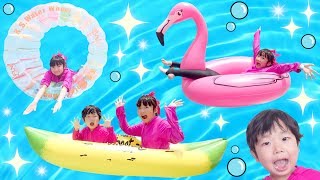 ★「９種類！色々な浮き輪やフロート乗り比べ！」in ラグナシア★Compare various floating rings★