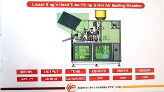 Single Head Rotary Tube Filling Machine (Model - APPL-50) Auto Tube Filling Machine #Rotary #Filling