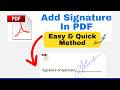 How to Add Signature in PDF File | PDF Mein Signature Kaise Add Kare (Step-by-Step)
