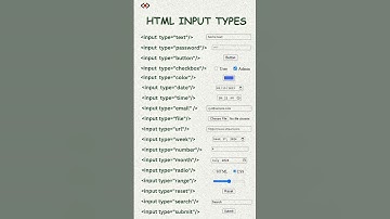 All HTML Input Types Explained in 30 Seconds 💻 | Web Dev Basics! #shorts #trending #viral #computer