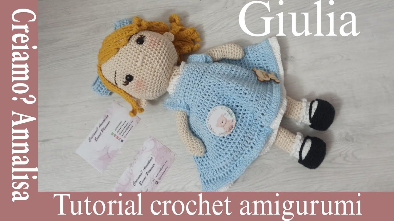 Bambola amigurumi Giulia uncinetto doll crochet