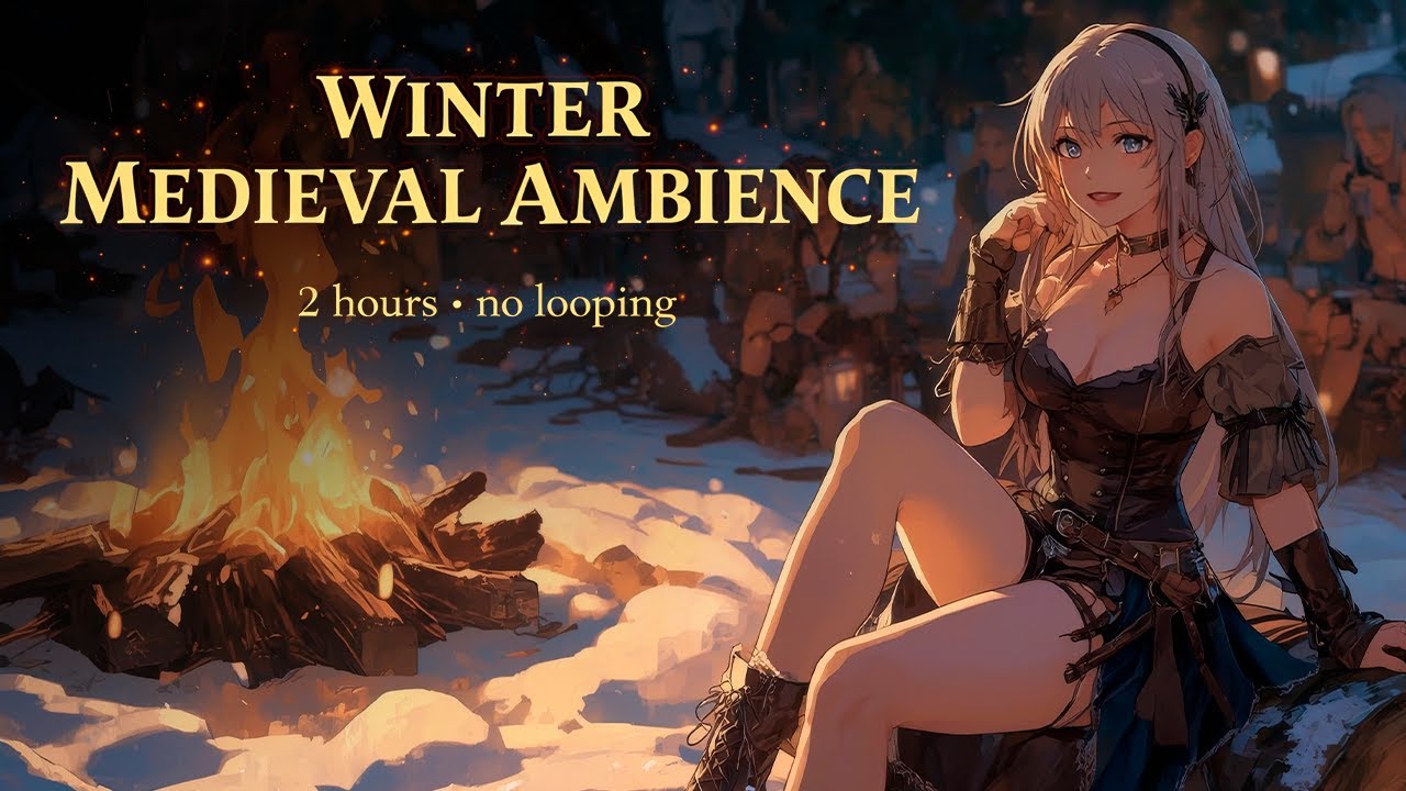 Campfire Lull After Battle🔥 | Snowfield Rest | Calm Fantasy Music | Quiet Warmth🎵