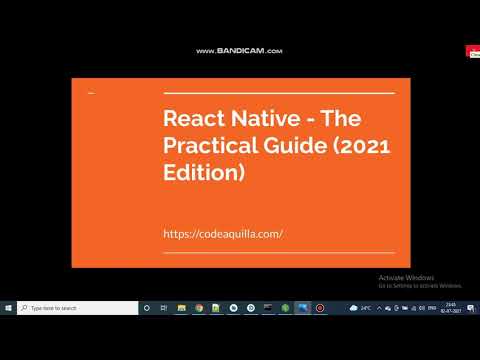 React Native Practical Guide(2021 Edition) - Tutorial 1 -Introduction to React Native