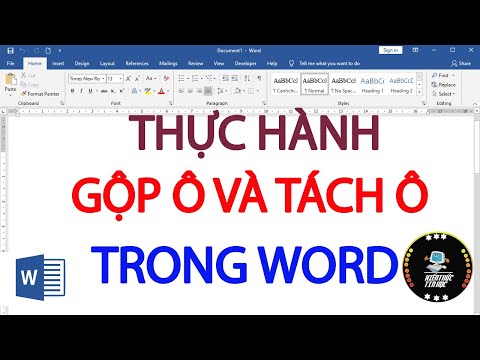 Thực hành Cách gộp ô trong word và cách chia ô trong word