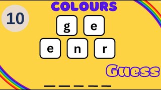 Colours for kids | Guessing Game | Word Scramble by Interesting English 139 views 3 days ago 5 minutes, 21 seconds