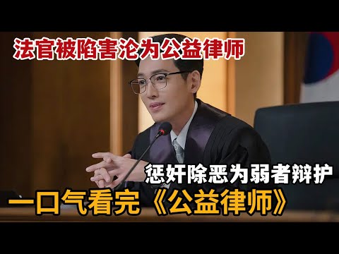 【米虫】2026爆燃韩剧！法官被陷害沦为公益律师，惩奸除恶为弱者辩护！一口气看完《公益律师》大合集