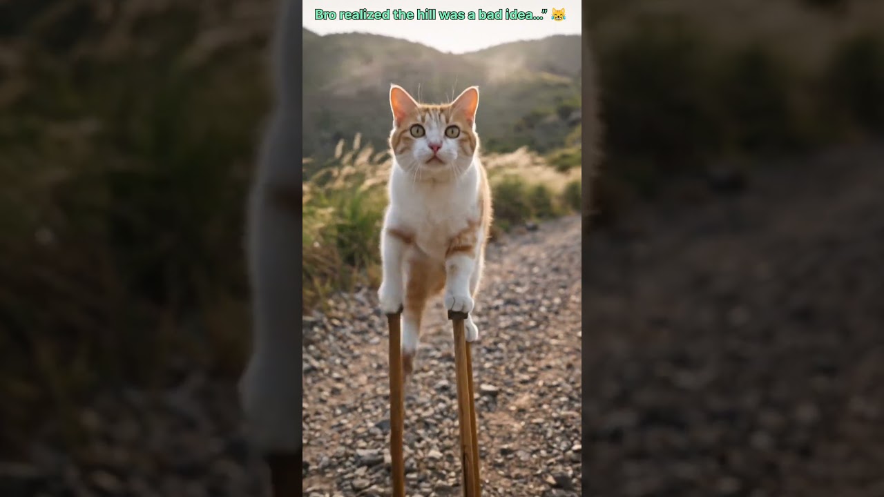 This Cat’s Confidence Lasted 2 Seconds 😭