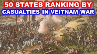 States With Most Deaths In Vietnam War. (All 50 States) #vietnamwar #americanwars