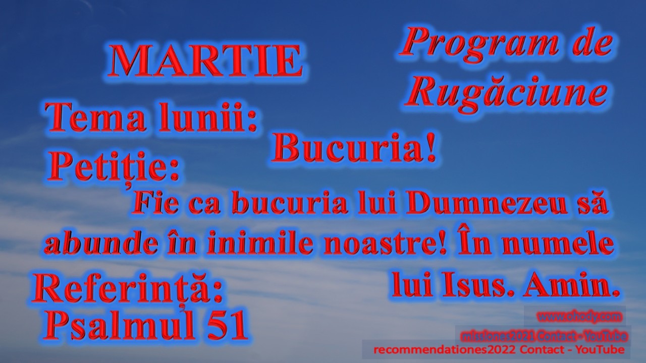 Bucuria lui Dumnezeu! - Program de Rugăciune cu muzică instrumentală - Română