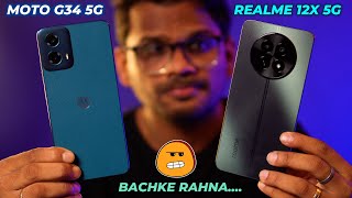 Realme 12X 5G vs Moto G34 5G - Best 5G Phones Under 12000?